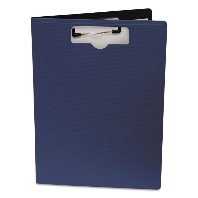 BAUMGARTENS Portfolio Clipboard with Low-Profile Clip, Portrait Orientation, 0.5" Clip Capacity, Holds 8.5 x 11 Sheets, Blue (BAU61633)