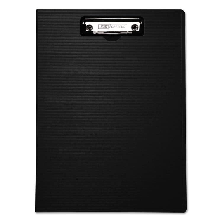 BAUMGARTENS Portfolio Clipboard with Low-Profile Clip, Portrait Orientation, 0.5" Clip Capacity, Holds 8.5 x 11 Sheets, Black (BAU61634) thumbnail 2