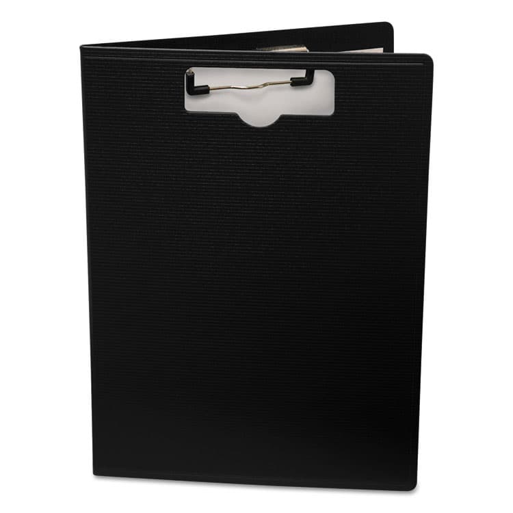 BAUMGARTENS Portfolio Clipboard with Low-Profile Clip, Portrait Orientation, 0.5" Clip Capacity, Holds 8.5 x 11 Sheets, Black (BAU61634)