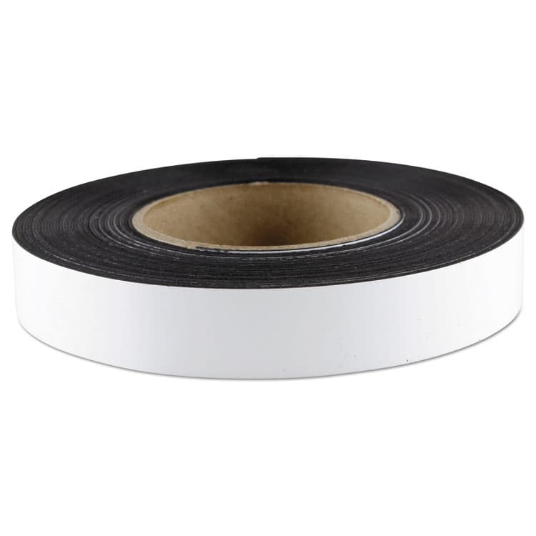 BAUMGARTENS Dry Erase Magnetic Label Tape, 1" x 50 ft, White (BAU66151) thumbnail 3