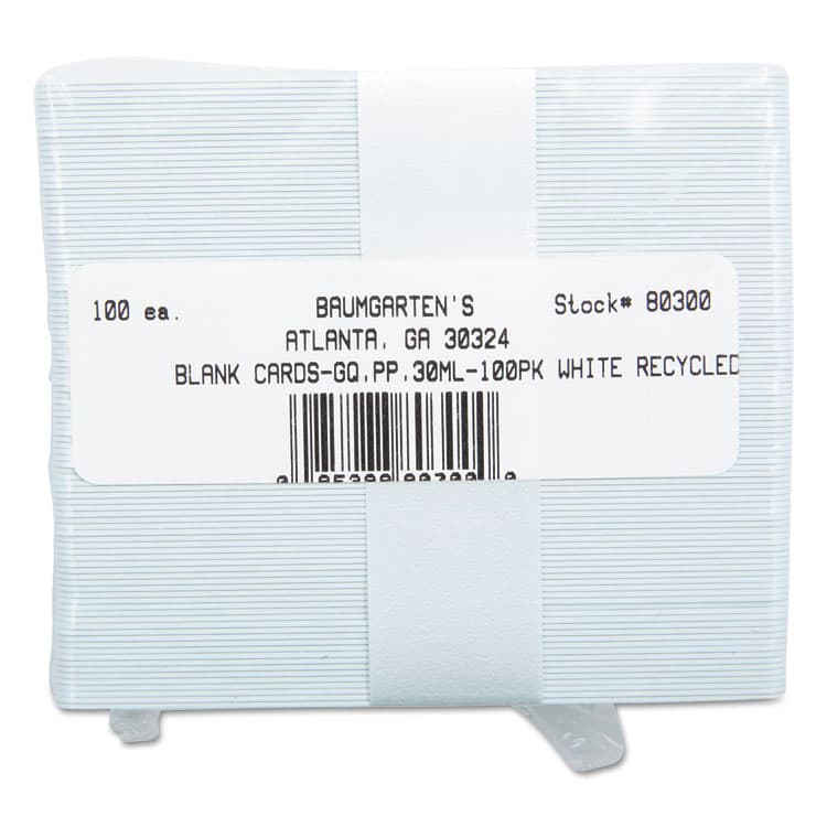 BAUMGARTENS SICURIX Blank ID Card, 2 1/8 x 3 3/8, White, 100/Pack (BAU80300) thumbnail 3
