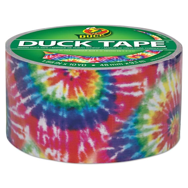 SHURTAPE TECHNOLOGIES Colored Duct Tape, 3" Core, 1.88" x 10 yds, Multicolor Love Tie Dye (DUC283268) thumbnail 2