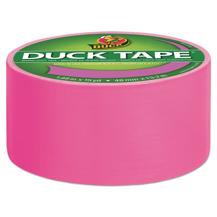 SHURTAPE TECHNOLOGIES Colored Duct Tape, 3" Core, 1.88" x 15 yds, Neon Pink (DUC1265016) thumbnail 2