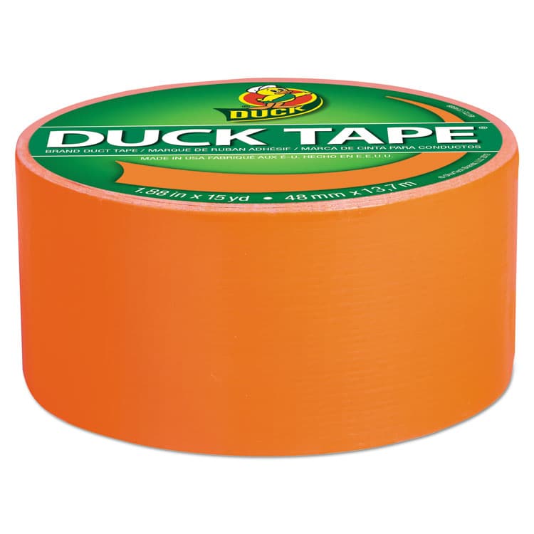 SHURTAPE TECHNOLOGIES Colored Duct Tape, 3" Core, 1.88" x 15 yds, Neon Orange (DUC1265019) thumbnail 2