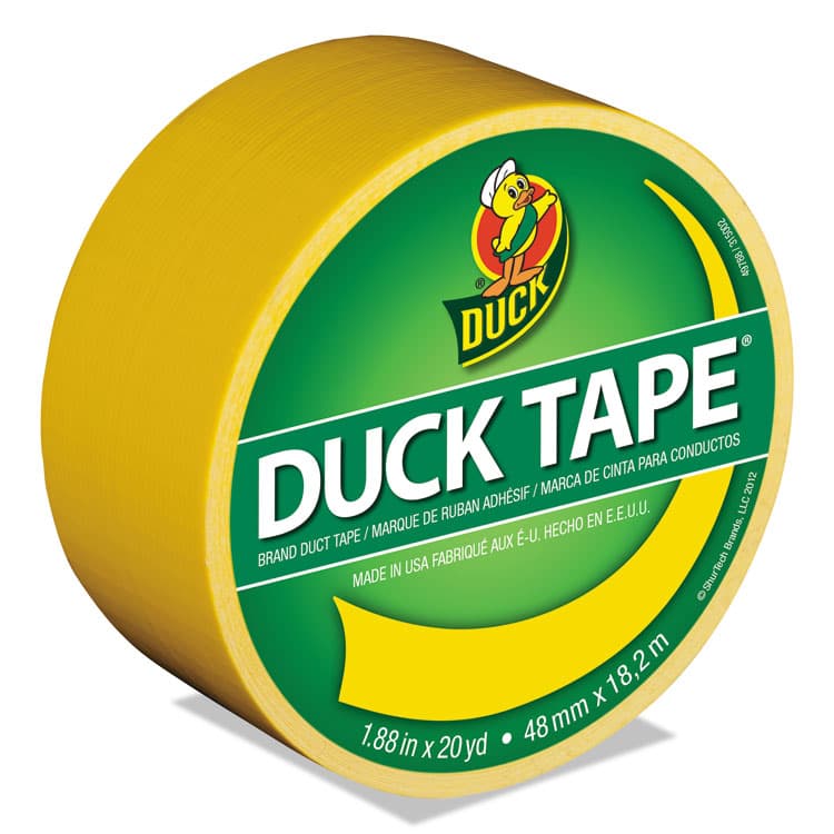 SHURTAPE TECHNOLOGIES Colored Duct Tape, 3" Core, 1.88" x 20 yds, Yellow (DUC1304966)