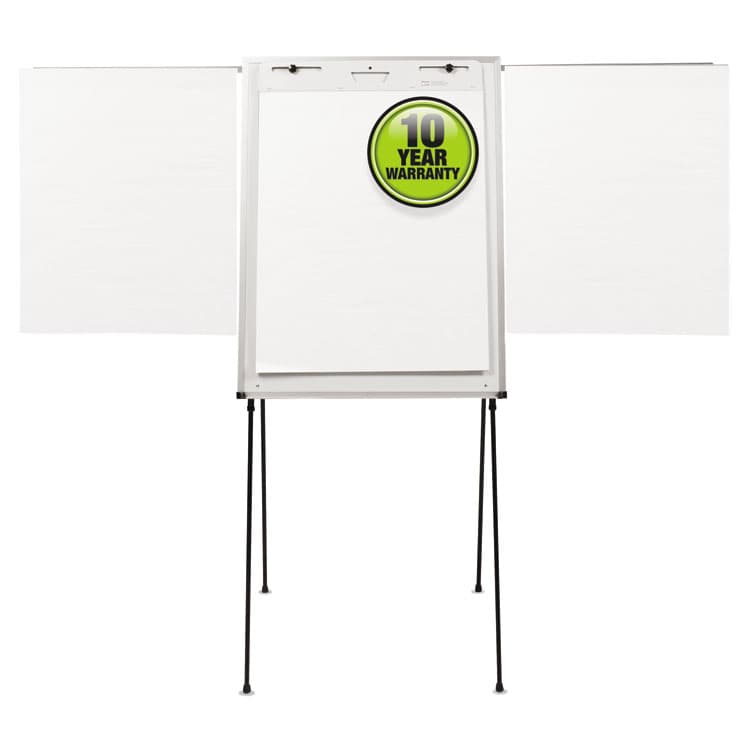 QUARTET MFG. Dry Erase Steel Easel, 29" x 40", White Surface, Satin Aluminum Frame (QRT81E)