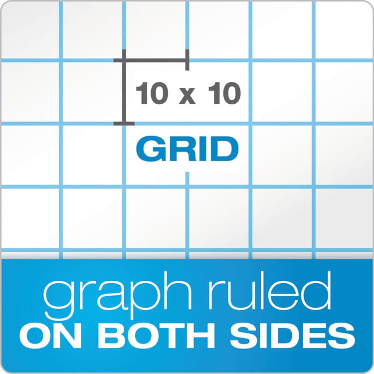 TOPS BUSINESS FORMS Cross Section Pads, Quadrille Rule (10 sq/in, 1 sq/in), (50) White 8.5 x 11 Sheets (TOP35101) thumbnail 2