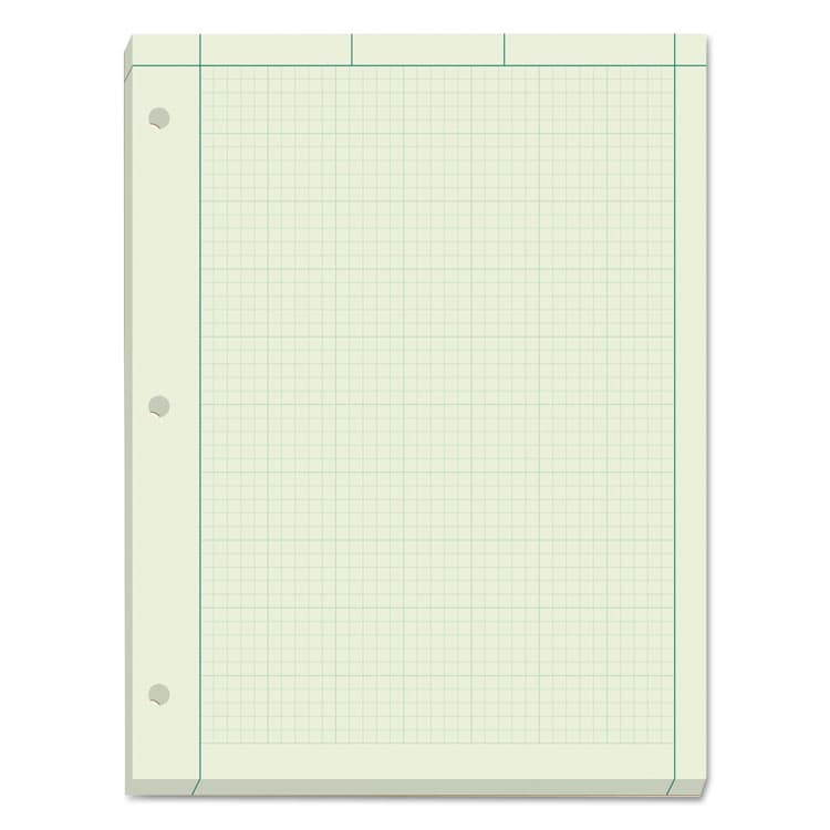 TOPS BUSINESS FORMS Engineering Computation Pads, Green Cover, Quadrille Rule (5 sq/in, 1 sq/in), (200) Green-Tint 8.5 x 11 Sheets (TOP35502)