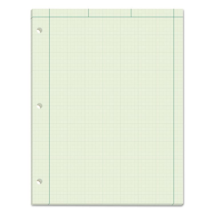 TOPS BUSINESS FORMS Engineering Computation Pads, Black/Green Cover, Quadrille Rule (5 sq/in, 1 sq/in), (100) Green-Tint 8.5 x 11 Sheets (TOP35510)