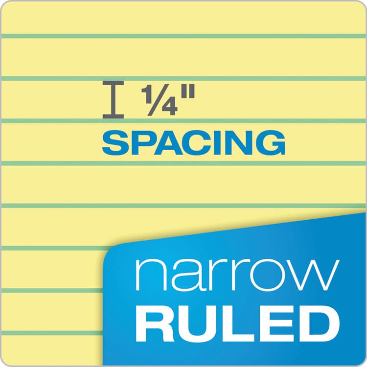 AMPAD/DIV. OF AMERCN PD&PPR Double Sheet Pads, Narrow Rule, (100) Canary Yellow 8.5 x 11 Sheets (TOP20246) thumbnail 4