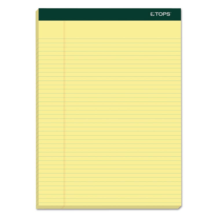 TOPS BUSINESS FORMS Double Docket Ruled Pads, Narrow Rule, (100) Canary Yellow 8.5 x 11 Sheets, 6/Pack (TOP63376)