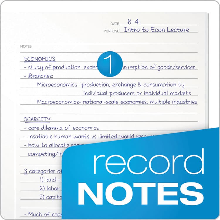 TOPS BUSINESS FORMS FocusNotes Steno Pad, Blue Cover, Pitman Rule, (80) White 6 x 9 Sheets (TOP90222) thumbnail 3