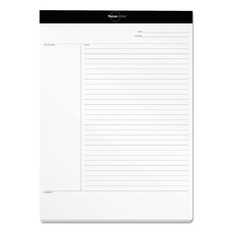 TOPS BUSINESS FORMS FocusNotes Legal Pad, Meeting-Minutes/Notes Format, (50) White 8.5 x 11 Sheets (TOP77103)