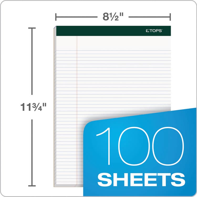 TOPS BUSINESS FORMS Double Docket Ruled Pads, Narrow Rule, (100) White 8.5 x 11 Sheets, 4/Pack (TOP99612) thumbnail 3