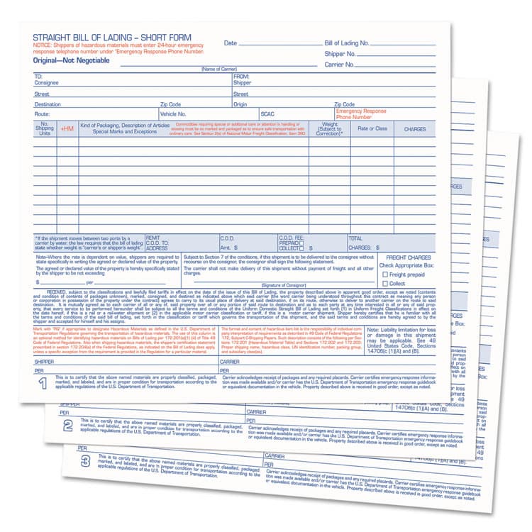 TOPS BUSINESS FORMS Hazardous Material Short Form, Three-Part Carbonless, 7 x 8.5, 250 Forms Total (TOPL3841) thumbnail 2