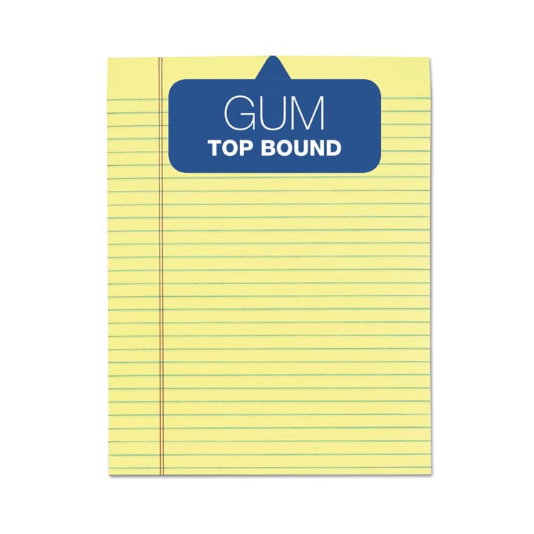 TOPS BUSINESS FORMS "The Legal Pad" Glue Top Pads, Wide/Legal Rule, (50) Canary Yellow 8.5 x 11 Sheets, 12/Pack (TOP7522) thumbnail 4