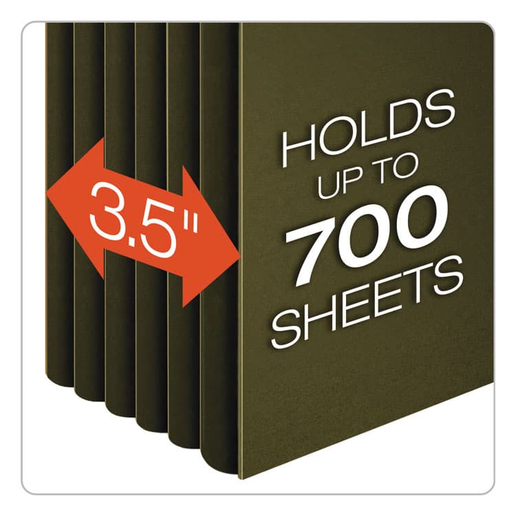 TOPS BUSINESS FORMS SureHook Hanging Pocket File, Letter Size, 1/5-Cut Tabs, Standard Green, 4/Pack (PFX09217) thumbnail 2