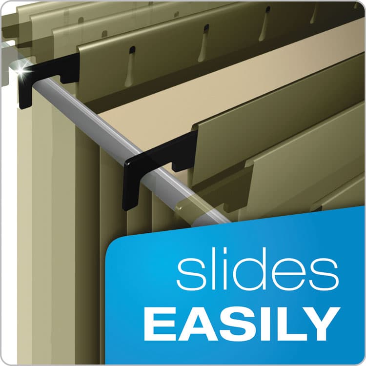 TOPS BUSINESS FORMS SureHook Hanging Pocket File, Letter Size, 1/5-Cut Tabs, Standard Green, 4/Pack (PFX09217) thumbnail 4