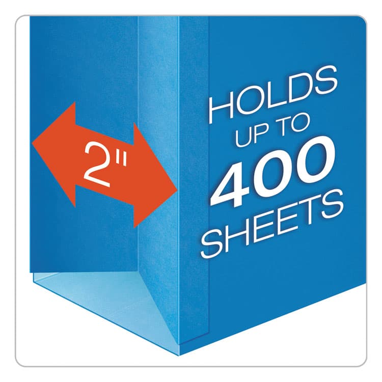 TOPS BUSINESS FORMS SureHook Reinforced Extra-Capacity Hanging Box File, 1 Section, 2" Capacity, Legal Size, 1/5-Cut Tabs, Blue, 25/Box (PFX59302) thumbnail 2