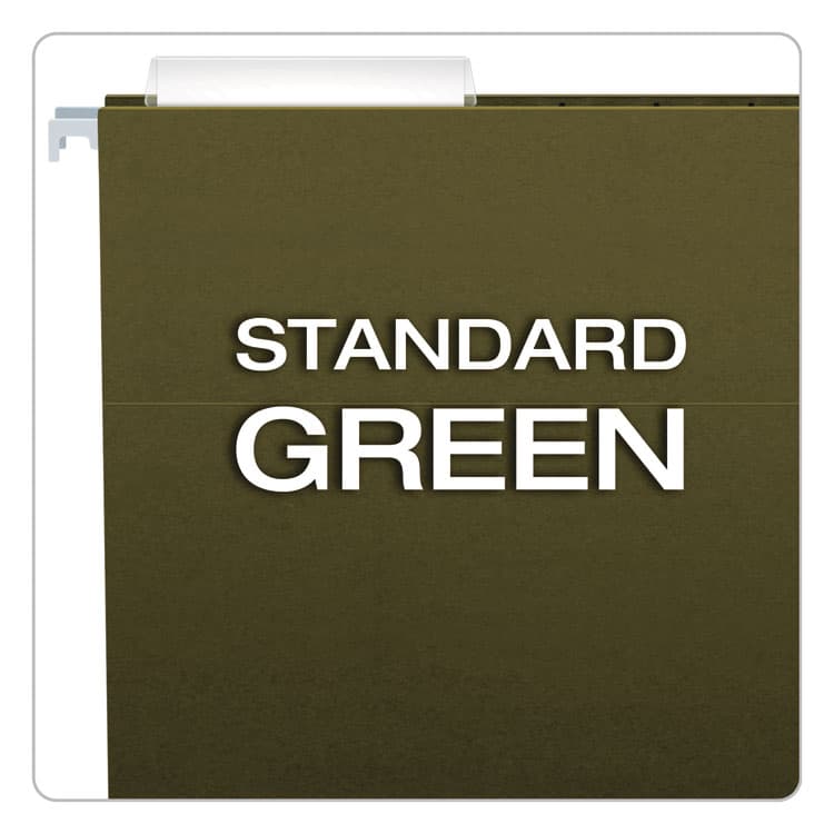 TOPS BUSINESS FORMS Standard Green Hanging Folders, Legal Size, 1/3-Cut Tabs, Standard Green, 25/Box (PFX81621) thumbnail 3