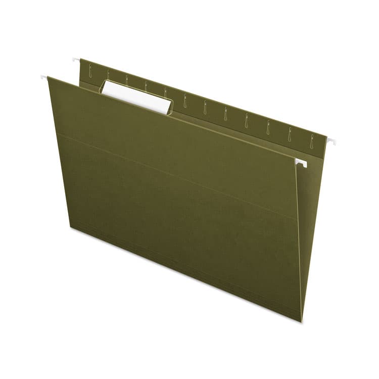 TOPS BUSINESS FORMS Standard Green Hanging Folders, Legal Size, 1/3-Cut Tabs, Standard Green, 25/Box (PFX81621)