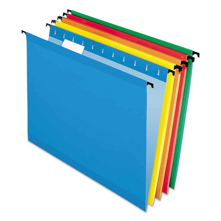 TOPS BUSINESS FORMS SureHook Hanging Folders, Legal Size, 1/5-Cut Tabs, Assorted Colors, 20/Box (PFX615315ASST)