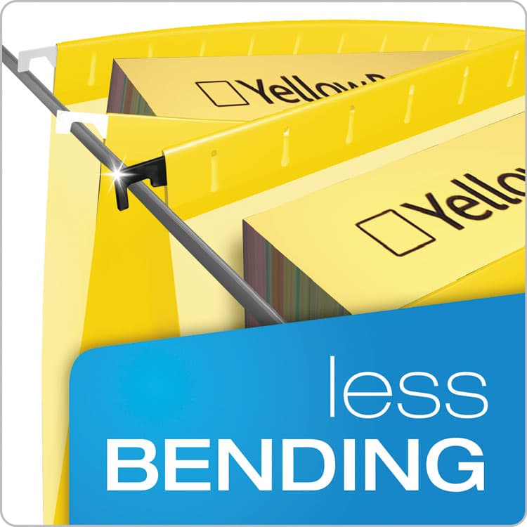 TOPS BUSINESS FORMS SureHook Hanging Folders, Legal Size, 1/5-Cut Tabs, Yellow, 20/Box (PFX615315YEL) thumbnail 4
