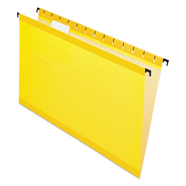 TOPS BUSINESS FORMS SureHook Hanging Folders, Legal Size, 1/5-Cut Tabs, Yellow, 20/Box (PFX615315YEL)