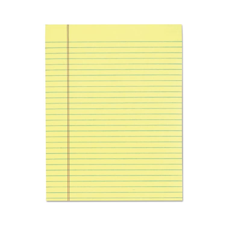 TOPS BUSINESS FORMS "The Legal Pad" Glue Top Pads, Wide/Legal Rule, (50) Canary Yellow 8.5 x 11 Sheets, 12/Pack (TOP7522)