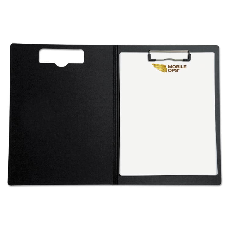 BAUMGARTENS Portfolio Clipboard with Low-Profile Clip, Portrait Orientation, 0.5" Clip Capacity, Holds 8.5 x 11 Sheets, Black (BAU61634) thumbnail 3