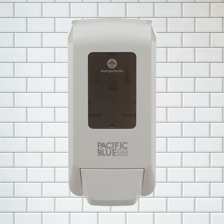 GEORGIA PACIFIC Pacific Blue Ultra Soap/Sanitizer Dispenser, 1,200 mL, White (GPC53058) thumbnail 2