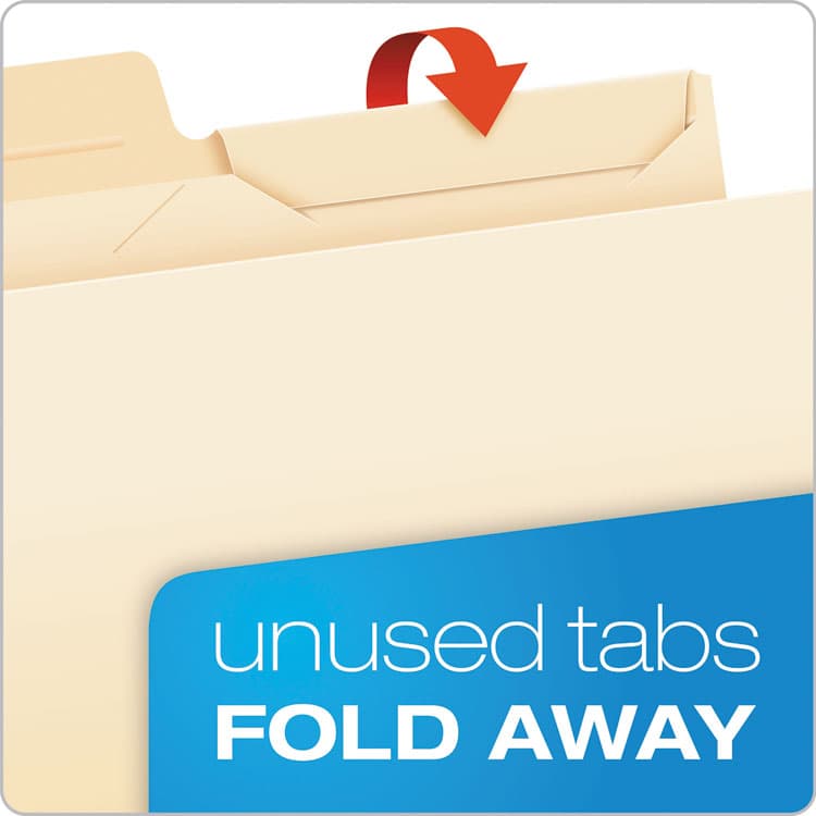 TOPS BUSINESS FORMS Ready-Tab Reinforced File Folders, 1/3-Cut Tabs: Assorted, Letter Size, Manila, 50/Pack (PFX42336) thumbnail 3