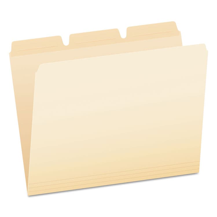 TOPS BUSINESS FORMS Ready-Tab Reinforced File Folders, 1/3-Cut Tabs: Assorted, Letter Size, Manila, 50/Pack (PFX42336)