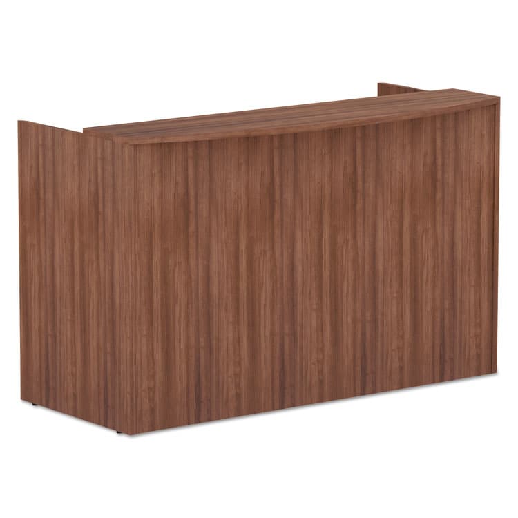 ALERA Alera Valencia Series Reception Desk with Transaction Counter, 71" x 35.5" x 42.5", Modern Walnut (ALEVA327236WA) thumbnail 3