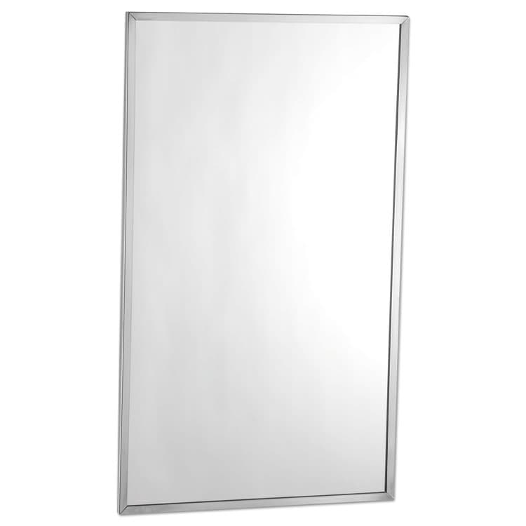 BOBRICK WASHROOM Channel-Framed Mirror, Rectangular, 18"w x 24"h (BOB1651824)
