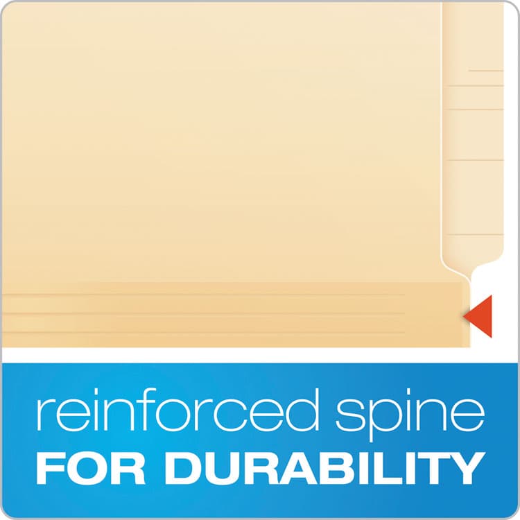 TOPS BUSINESS FORMS Manila Laminated End Tab Fastener Folders, Straight Tab, Expands 0.75", 1 Fastener, Letter Size, 11-pt Manila, 50/Box (PFX13140) thumbnail 4