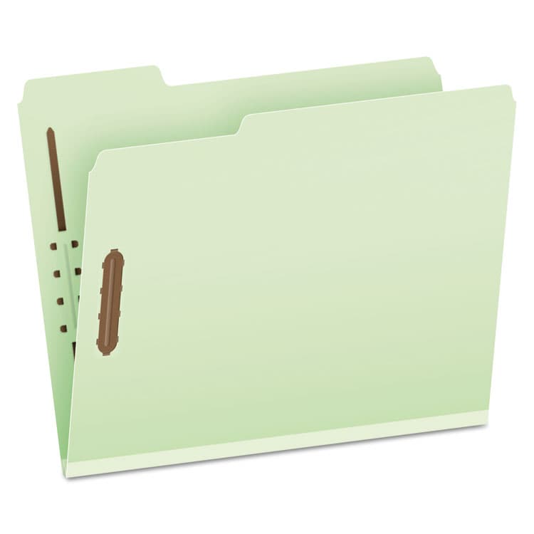 TOPS BUSINESS FORMS Heavy-Duty Pressboard Folders with Embossed Fasteners, 1/3-Cut Tab, Expands 1", 2 Fasteners, Letter Size, Green, 25/Box (PFX17178)