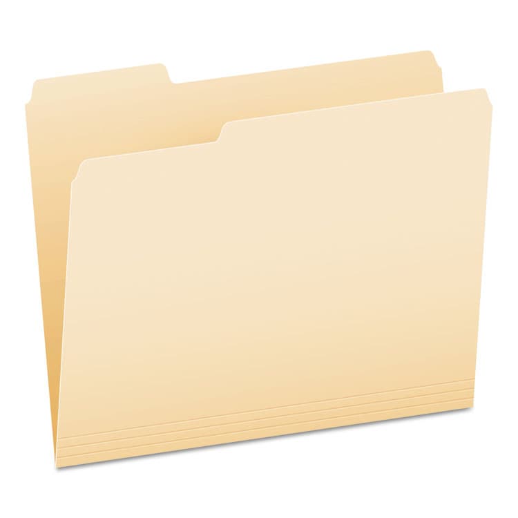 TOPS BUSINESS FORMS Manila File Folders, 1/3-Cut Tabs: Assorted, Letter Size, 0.75" Expansion, Manila, 100/Box (PFX75213)