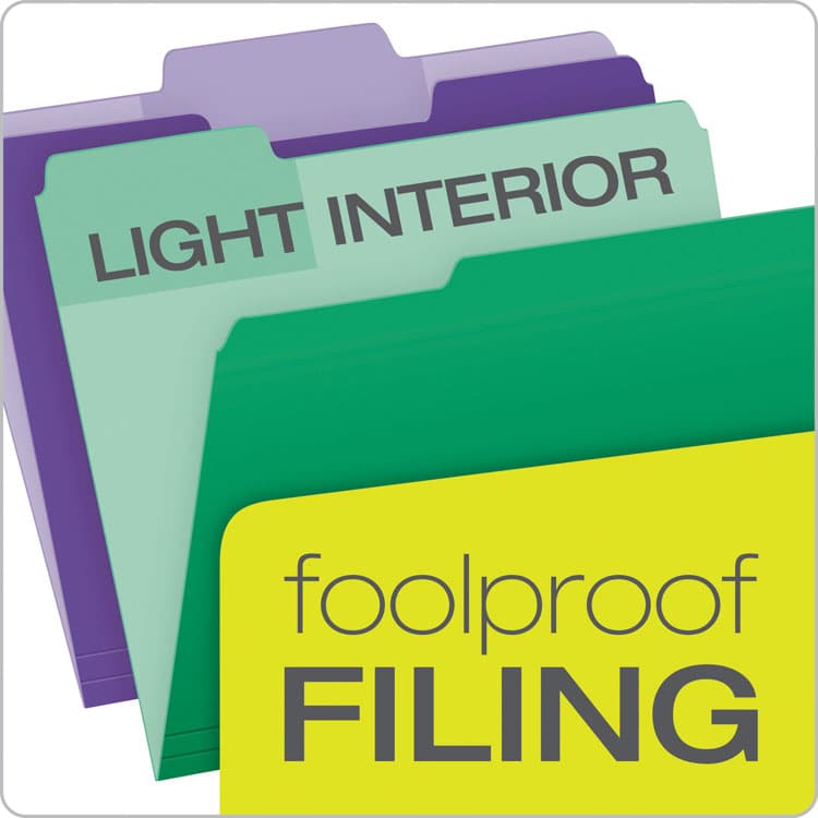 TOPS BUSINESS FORMS File Folders with Erasable Tabs, 1/3-Cut Tabs: Assorted, Letter Size, Assorted Colors, 30/Pack (PFX84370) thumbnail 4