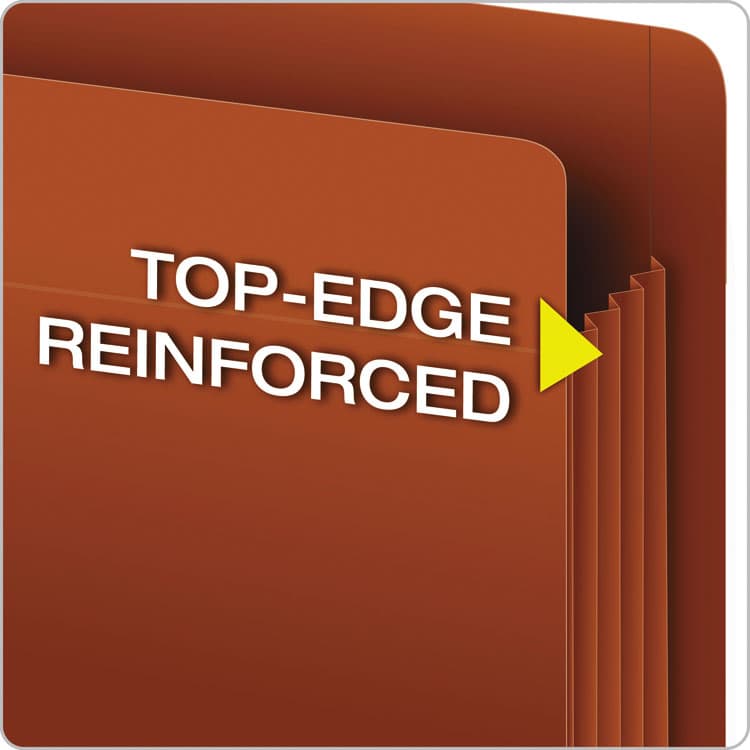 TOPS BUSINESS FORMS Heavy-Duty End Tab File Pockets, 3.5" Expansion, Legal Size, Red Fiber, 10/Box (PFX95545) thumbnail 4