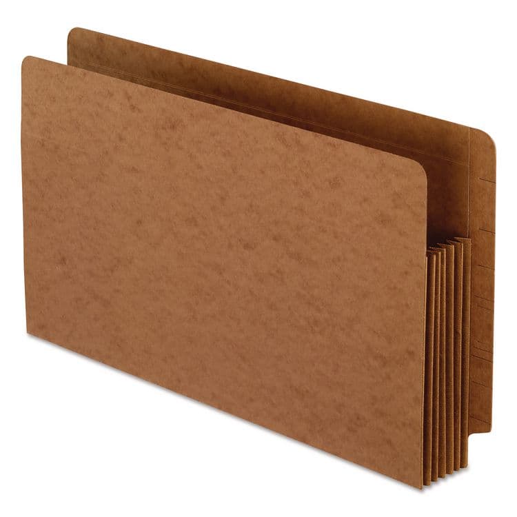 TOPS BUSINESS FORMS Heavy-Duty End Tab File Pockets, 5.25" Expansion, Legal Size, Red Fiber, 10/Box (PFX95565)