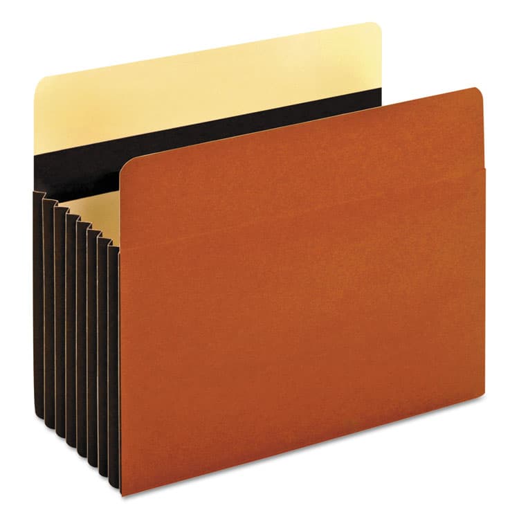 TOPS BUSINESS FORMS Heavy-Duty File Pockets, 7" Expansion, Letter Size, Redrope, 5/Box (PFX15444HD)