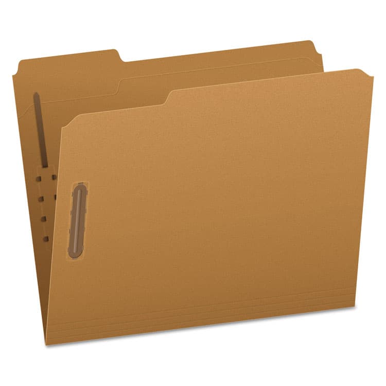 TOPS BUSINESS FORMS Kraft Fastener Folders, 1/3-Cut Tab: Assorted, 2 Fasteners, Letter Size, Kraft, 50/Box (PFXFK212)
