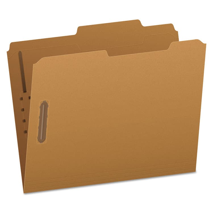 TOPS BUSINESS FORMS Kraft Fastener Folders, 2/5-Cut Tab: Right of Center, 2 Fasteners, Letter Size, Kraft, 50/Box (PFXFK213)