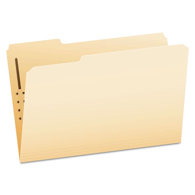 TOPS BUSINESS FORMS Manila Fastener Folders, 1/3-Cut Tab: Assorted, 1 Fastener, Legal Size, Manila, 50/Box (PFXFM310)