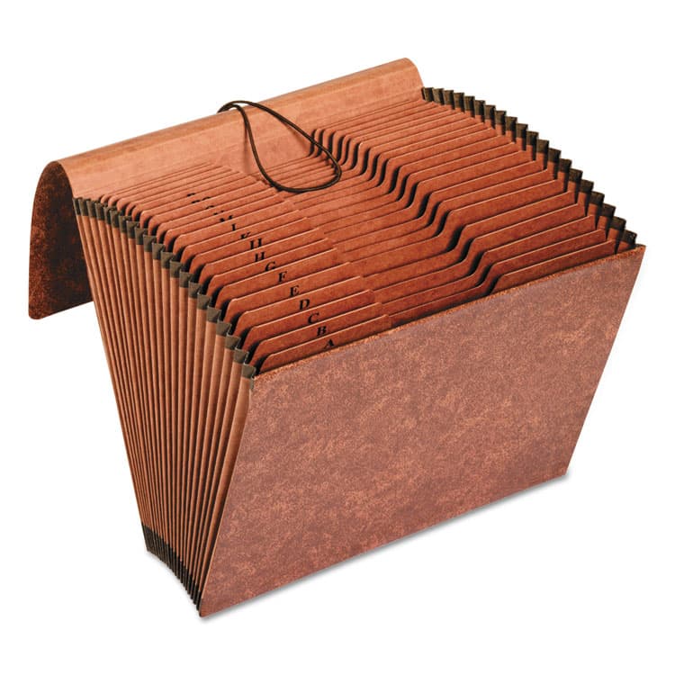 TOPS BUSINESS FORMS Heavy-Duty Expanding File with Reinforced Flap, 21 Sections, Elastic Cord Closure, 1/3-Cut Tabs, Letter Size, Redrope (PFXR117ALHD)