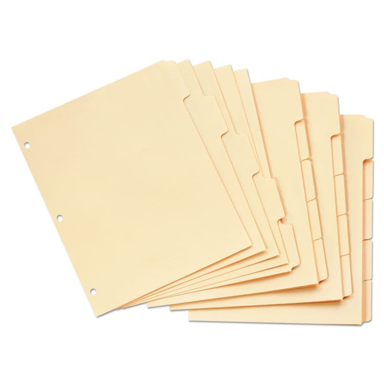 TOPS BUSINESS FORMS Write-On Tab Dividers, 5-Tab, 11 x 8.5, Manila, 20 Sets (OXF13V) thumbnail 3