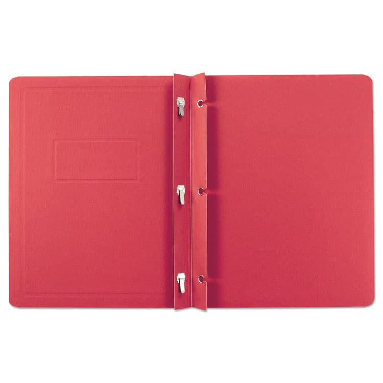 TOPS BUSINESS FORMS Report Cover, Three-Prong Fastener, 0.5" Capacity, 8.5 x 11, Red/Red, 25/Box (OXF52511) thumbnail 2