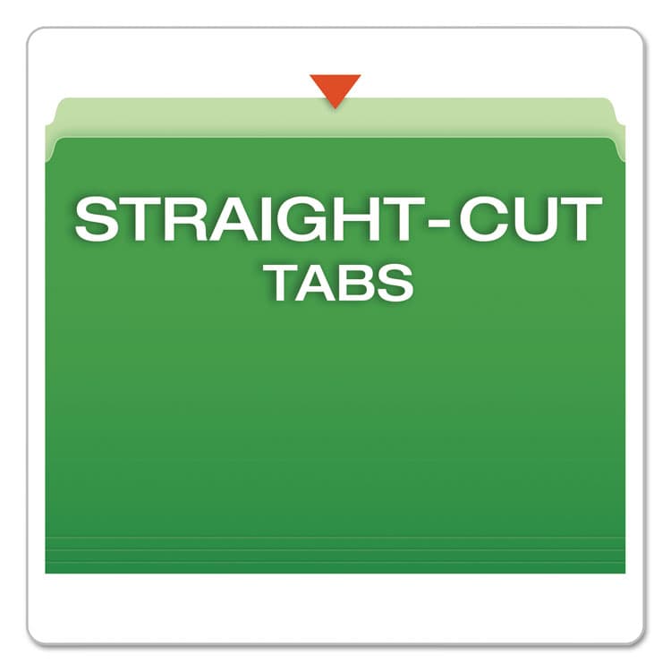 TOPS BUSINESS FORMS Colored File Folders, Straight Tabs, Letter Size, Green/Light Green, 100/Box (PFX152BGR) thumbnail 2