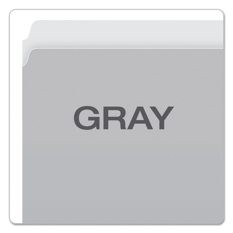 TOPS BUSINESS FORMS Colored File Folders, Straight Tabs, Letter Size, Gray/Light Gray, 100/Box (PFX152GRA) thumbnail 4